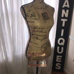 Shoulder Hanging  Metal Clear Purse